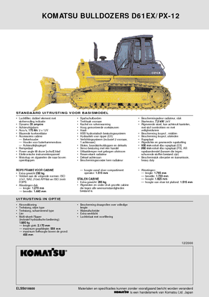 Bulldozers / Topadoras Komatsu D61PX-12