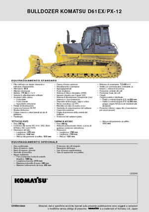 Bulldozers / Topadoras Komatsu D61PX-12