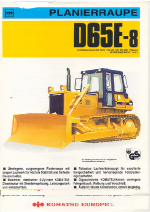 Bulldozers / Topadoras Komatsu D65E-8