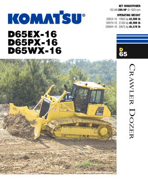 Bulldozers / Topadoras Komatsu D65EX-16