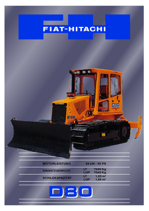 Bulldozers / Topadoras Fiat-Hitachi D 80 LT