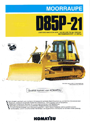 Bulldozers / Topadoras Komatsu D85P-21
