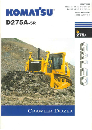Bulldozers / Topadoras Komatsu D275A-5R