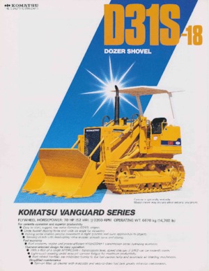 Bulldozers / Topadoras Komatsu D31S-18