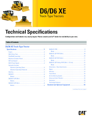 Bulldozers / Topadoras Caterpillar D6 XE LGP