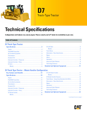 Bulldozers / Topadoras Caterpillar D7 LGP
