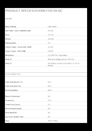 Bulldozers / Topadoras Caterpillar D9 GC