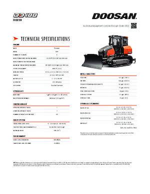 Bulldozers / Topadoras Doosan DD100