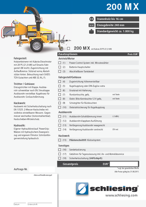 Cortadoras Schliesing 200 MX