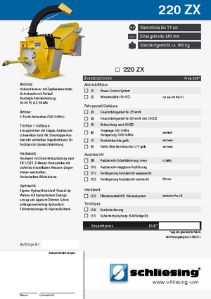 Cortadoras Schliesing 220 ZX