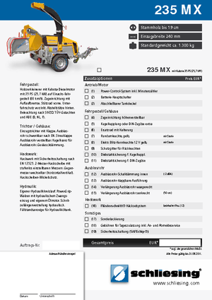 Cortadoras Schliesing 235 MX