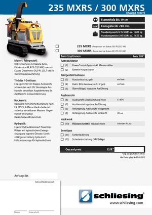 Cortadoras Schliesing 235 MXRS