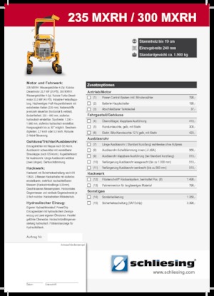 Cortadoras Schliesing 300 MXRH Raupe