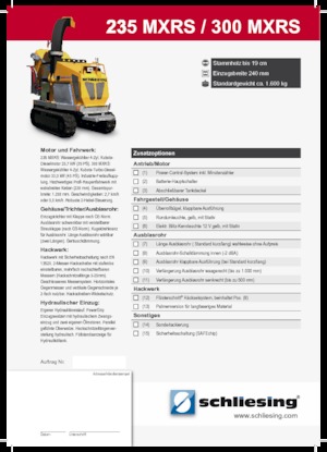 Cortadoras Schliesing 300 MXRS Raupe