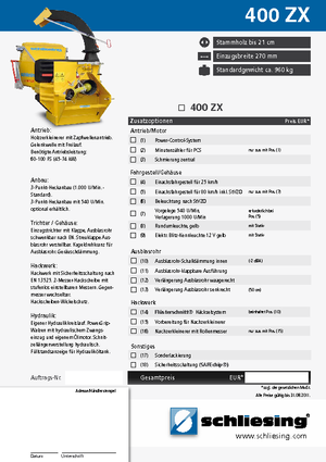 Cortadoras Schliesing 400 ZX