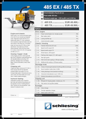 Cortadoras Schliesing 485 TX