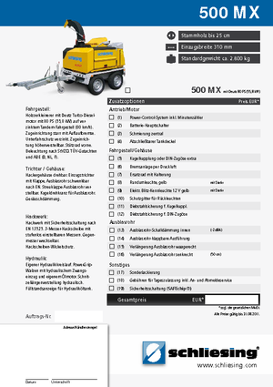 Cortadoras Schliesing 500 MX