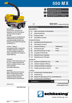 Cortadoras Schliesing 550 MX