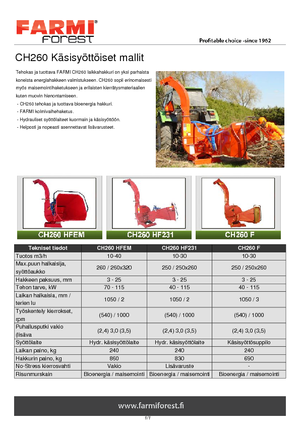 Cortadoras Farmi CH 260 HFC