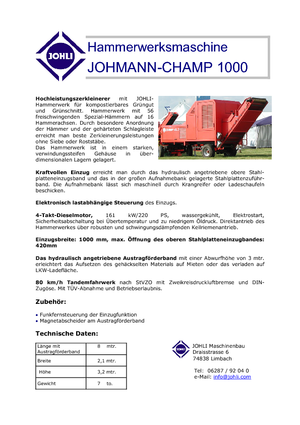 Cortadoras Johli Champ 1000