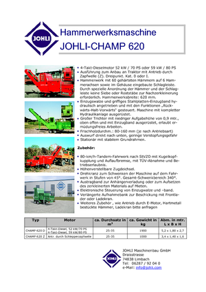 Cortadoras Johli Champ 620 Z