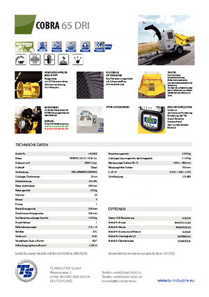 Cortadoras TS-Industrie Cobra 65 DRI