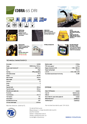 Cortadoras TS-Industrie Cobra 65 DRI