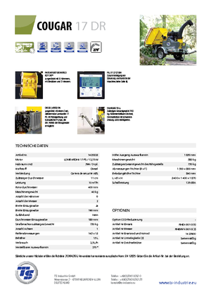 Cortadoras TS-Industrie Cougar 17 DR