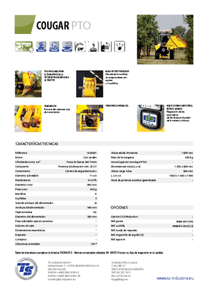Cortadoras TS-Industrie Cougar PTO
