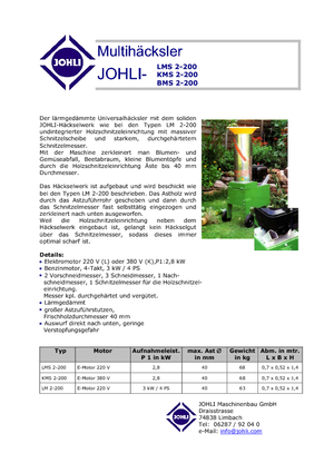Cortadoras Johli BMS 2-20