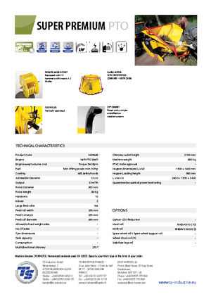 Cortadoras TS-Industrie Super Premium PTO