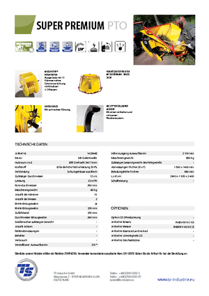 Cortadoras TS-Industrie Super Premium PTO