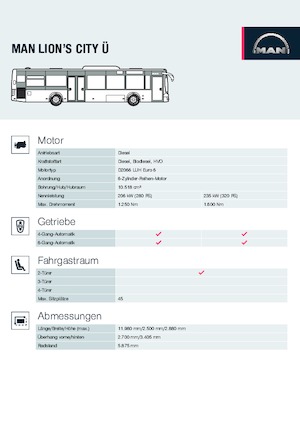 Autobuses urbanos MAN Lion’s City Ü