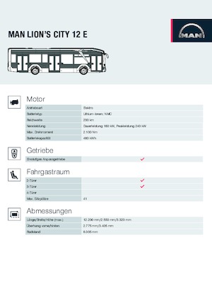 Autobuses urbanos MAN Lion’s City 12 E