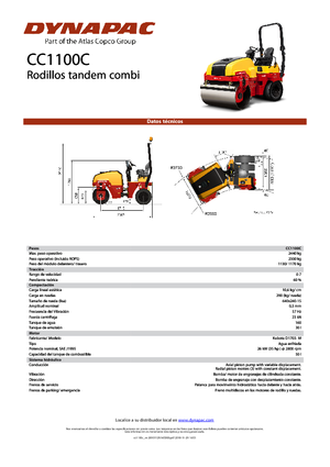 Rodillos compactadores mixtos Dynapac CC 1100 C