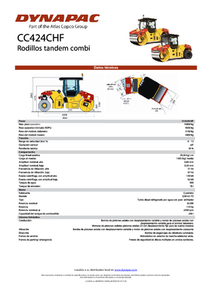 Rodillos compactadores mixtos Dynapac CC 424 C HF