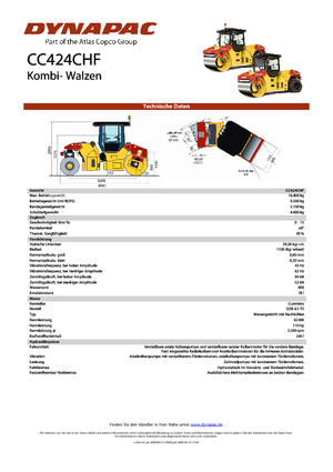 Rodillos compactadores mixtos Dynapac CC 424 C HF