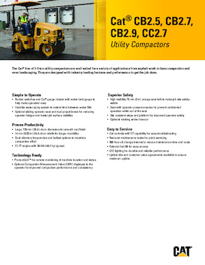 Rodillos compactadores mixtos Caterpillar CC2.7