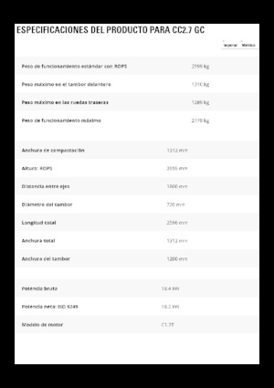 Rodillos compactadores mixtos Caterpillar CC2.7GC