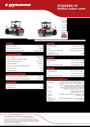 Rodillos compactadores mixtos Dynapac CC2200C VI