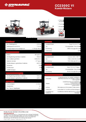 Rodillos compactadores mixtos Dynapac CC2300C VI