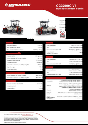 Rodillos compactadores mixtos Dynapac CC3200C VI