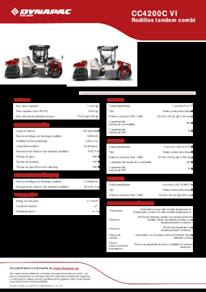 Rodillos compactadores mixtos Dynapac CC4200C VI