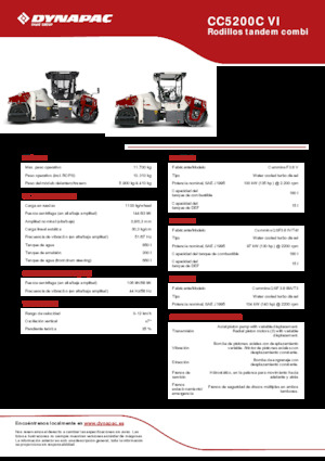 Rodillos compactadores mixtos Dynapac CC5200C VI