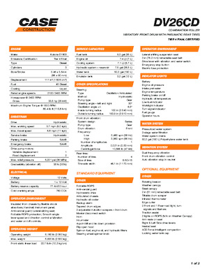 Rodillos compactadores mixtos Case DV26CD