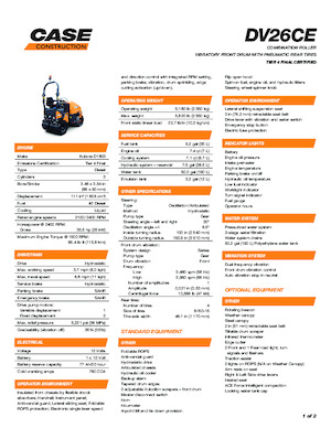 Rodillos compactadores mixtos Case DV26CE