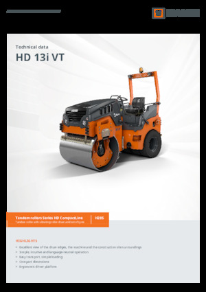 Rodillos compactadores mixtos Hamm HD 13i VT