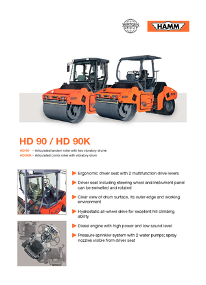 Rodillos compactadores mixtos Hamm HD 90 K