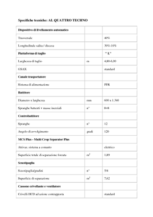 Cosechadoras Laverda AL Quattro Techno
