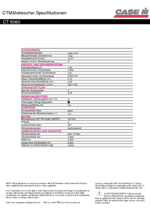 Cosechadoras Case IH CT 5060